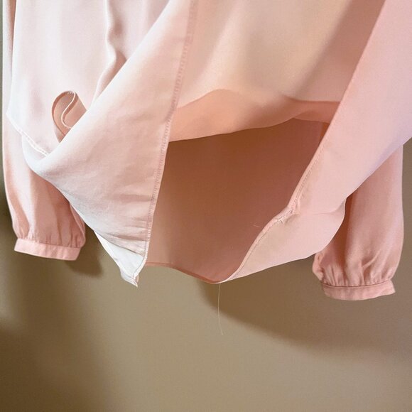 Romantic delicate layered blush coloured blouse Sz M VGUC - Picture 5 of 9